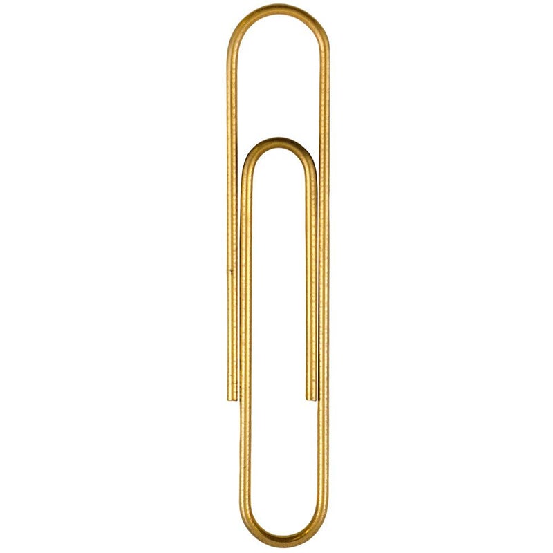 JAM Paper Colored Jumbo Paper Clips - Gold Paperclips - 75/pack - Image 3